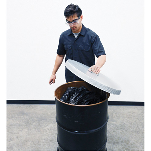 Couvercle pour baril ouvert en acier galvanis&eacute; Kelford