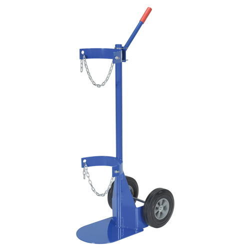 Chariot pour bouteille de gaz, Roues Caoutchouc, Base de 12" la x 15-1/2" lo, 500 lb Kelford