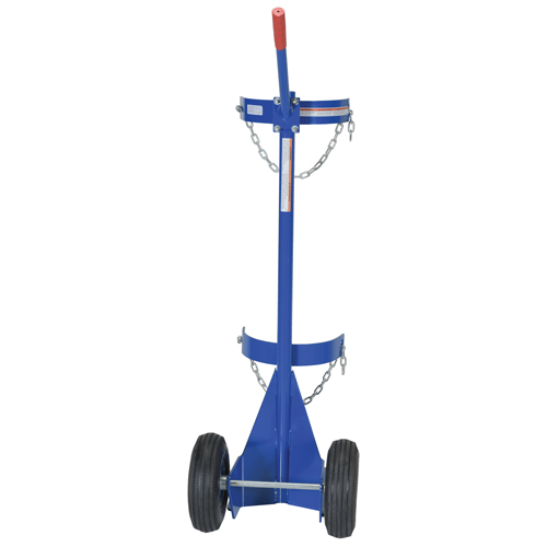 Chariot pour bouteille de gaz, Roues Pneumatique, Base de 12" la x 15-1/2" lo, 500 lb Kelford