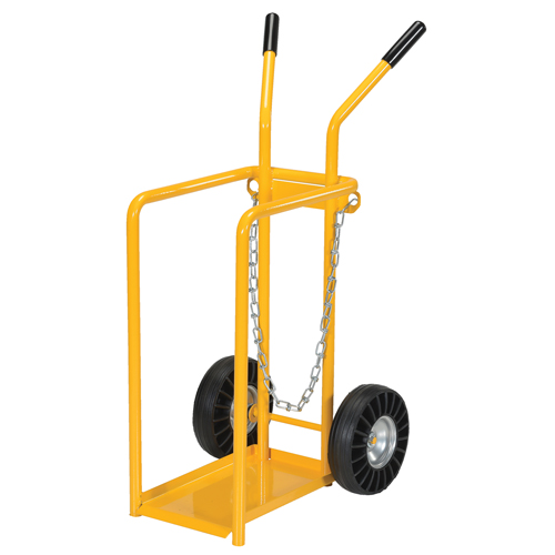 Chariot pour bouteille de gaz, Roues Caoutchouc moul&eacute;, Base de 9-13/16" la x 16" lo, 150 lb Kelford