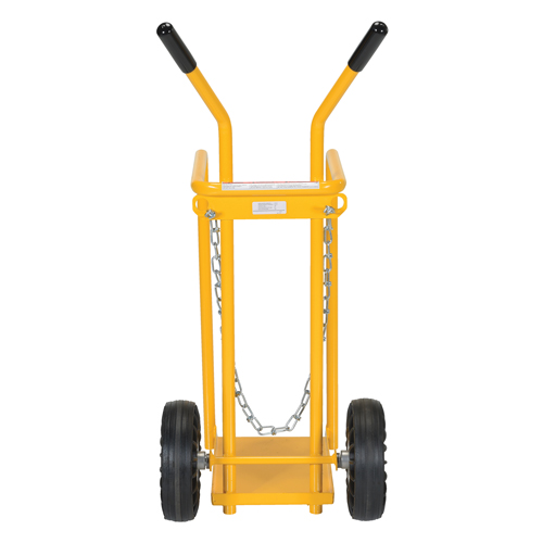Chariot pour bouteille de gaz, Roues Caoutchouc moul&eacute;, Base de 9-13/16" la x 16" lo, 150 lb Kelford