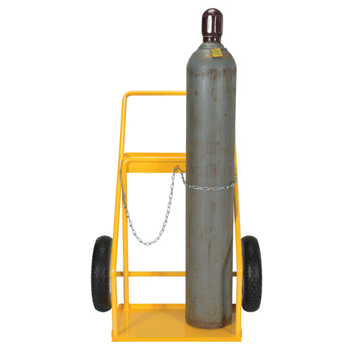Gas Cylinder Cart, Rubber Wheels, 22" W x 14-1/8" L Base, 250 lbs. Kelford