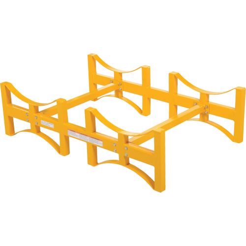 Porte-barils empilable en acier, 2 barils, Capacit&eacute; de 1600 lb, 45-1/2" la x 29-7/8" p x 12-3/4" h Kelford