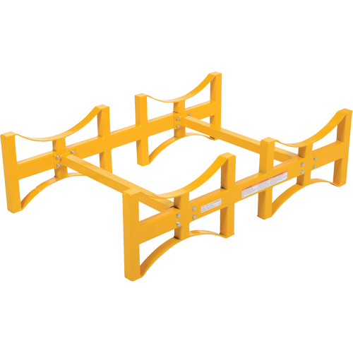 Porte-barils empilable en acier, 2 barils, Capacit&eacute; de 1600 lb, 45-1/2" la x 29-7/8" p x 12-3/4" h Kelford