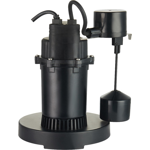 Thermoplastic Submersible Sump Pump, 2560 GPH, 115 V, 4.6 A, 1/3 HP Kelford