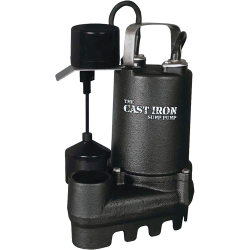 Cast Iron Submersible Sump Pump with Vertical Float Switch, 67 GPM, 33 V, 5 A, 1/3 HP Kelford