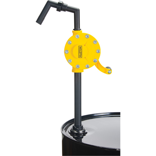 Pompe rotative pour baril, Polypropyl&egrave;ne, Pour capacit&eacute; 15 - 55 gal. US, 8 oz/course Kelford