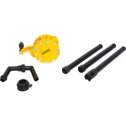 Pompe rotative pour baril, Polypropyl&egrave;ne, Pour capacit&eacute; 15 - 55 gal. US, 8 oz/course Kelford