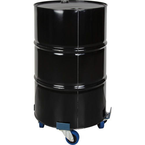 Drum Dolly, Steel, 1400 lbs. Capacity, 24" Diameter, Blue Elastic Casters Kelford