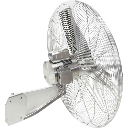 Stainless Steel Food Service Washdown Air Circulating Fans, Industrial, 1 Speed, 24" Diameter Kelford