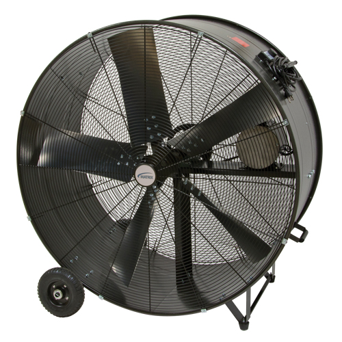Heavy-Duty Fixed Belt Drive Drum Fan, Industrial, 2 Speed, 42" Diameter Kelford