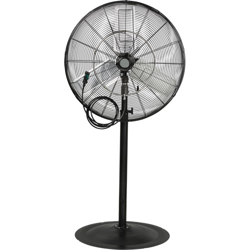 Ventilateur oscillant sur socle avec vaporisation &agrave; moteur &eacute;tanche &agrave; l'eau, Robuste, 3 Vitesses, Diam&egrave;tre de 30" Kelford