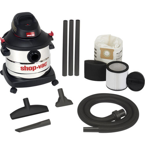 Aspirateur pour atelier, Secs-humides, 6 CV, 8 gal. US (30,3 litres) Kelford