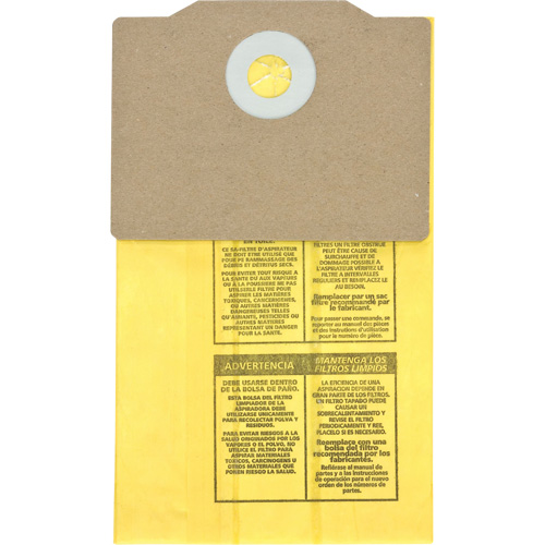 Authentiques sacs filtrants pour aspirateur dorsal, 1,75 gal. US Kelford