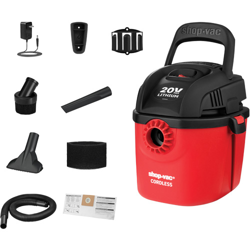 Aspirateur humide/sec sans fil, 20 V, Capacit&eacute; 1 gal. Kelford
