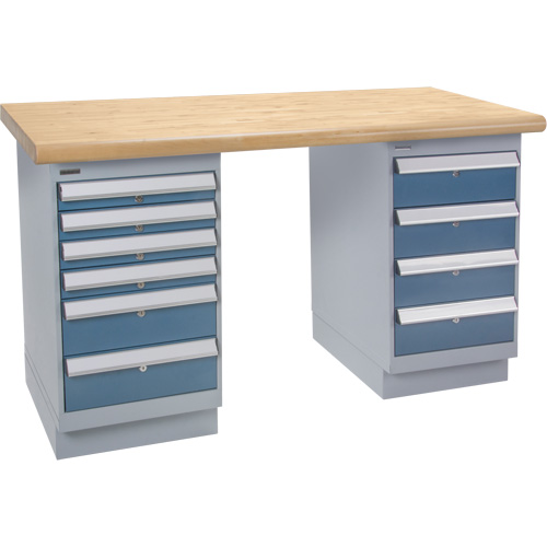 Heavy-Duty Workbench, Dual Drawers, 1500 lbs. Cap., 60" W x 36" D, 34" H Kelford