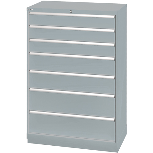 Drawer Cabinets, 7 Drawers, 40-1/4" W x 22-1/2" D x 59-1/2" H, Grey Kelford