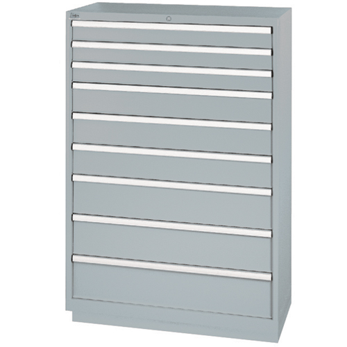 Drawer Cabinets, 9 Drawers, 40-1/4" W x 22-1/2" D x 59-1/2" H, Grey Kelford