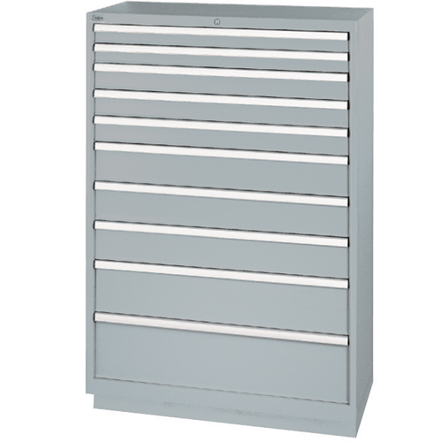 Drawer Cabinets, 10 Drawers, 40-1/4" W x 22-1/2" D x 59-1/2" H, Grey Kelford