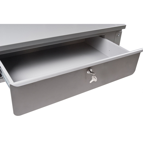 Wall-Mounted Shop Desk, 34-1/2" W x 28" D x 31" H, Grey Kelford