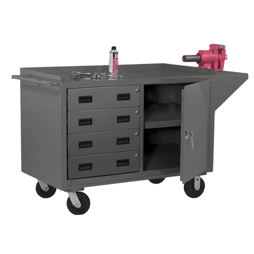 Mobile Workbench Cabinet, Steel Surface Kelford