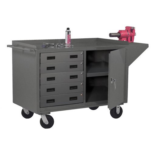 Mobile Workbench Cabinet, Steel Surface Kelford