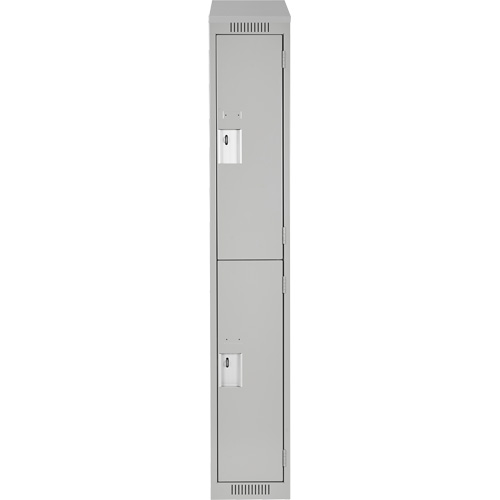 Casiers Clean Line, 2 niveaux, 12" x 18" x 78", Acier, Gris, Rivet (assembl&eacute;) Kelford