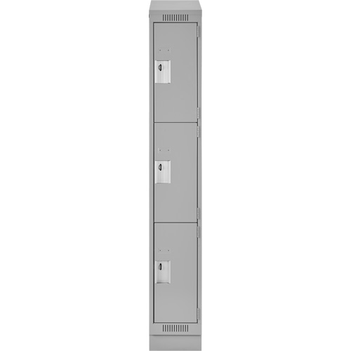 Casiers Clean Line, 3 niveaux, 12" x 18" x 82", Acier, Gris, Rivet (assembl&eacute;) Kelford