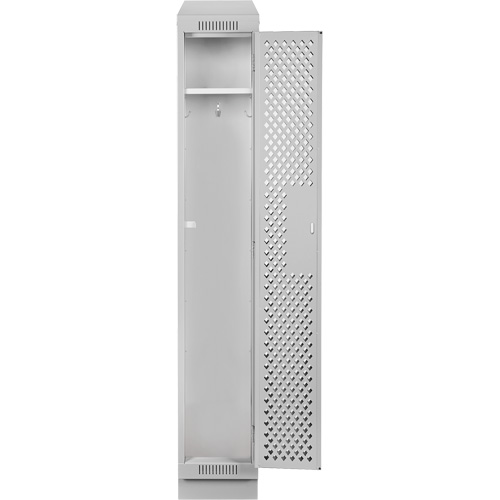 Clean Line Lockers, 12" x 12" x 82", Steel, Grey, Rivet (Assembled), Perforated Kelford