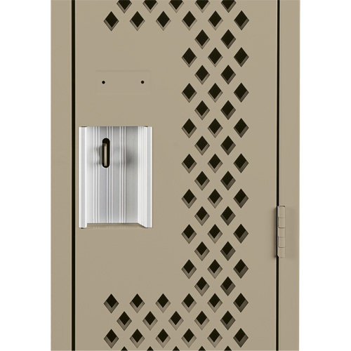 Clean Line Lockers, Bank of 2, 24" x 12" x 72", Steel, Beige, Rivet (Assembled), Perforated Kelford