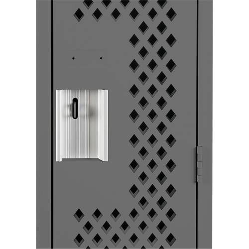 Clean Line Lockers, 12" x 12" x 72", Steel, Charcoal, Rivet (Assembled), Perforated Kelford