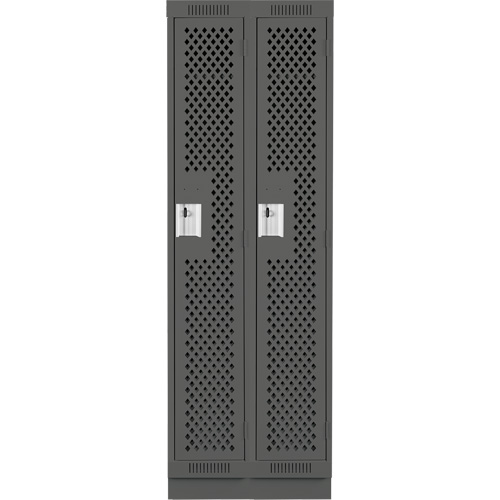 Casiers Clean Line, Bloc de 2, 24" x 15" x 76", Acier, Charbon, Rivet (assembl&eacute;), Perfor&eacute; Kelford