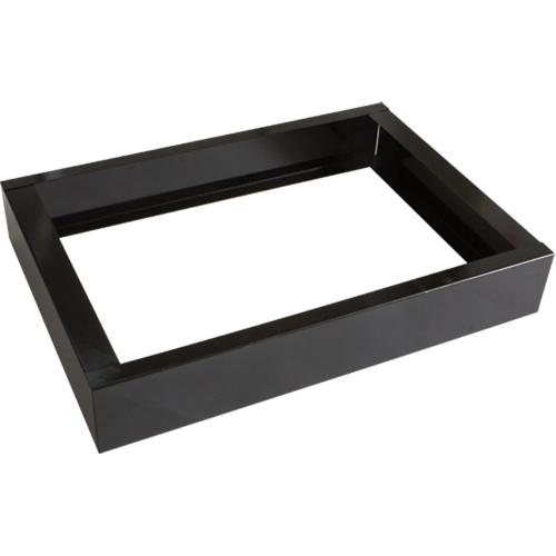 Base encastr&eacute;e pour casiers robustes enti&egrave;rement soud&eacute;e Concorde, 2 Blocs, 4" lo x 24" la x 17" p, Noir, Acier Kelford