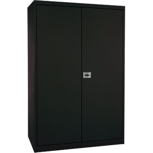 Deep Hi-Boy Storage Cabinet, Steel, 4 Shelves, 72" H x 36" W x 24" D, Black Kelford
