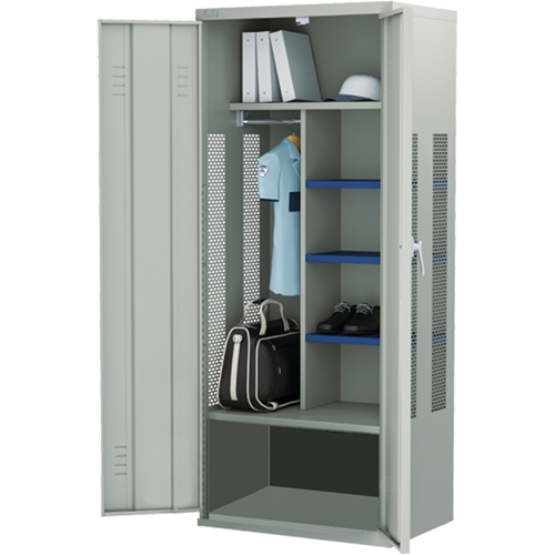 Gear Locker, Steel, 36" W x 24" D x 72" H, Grey Kelford