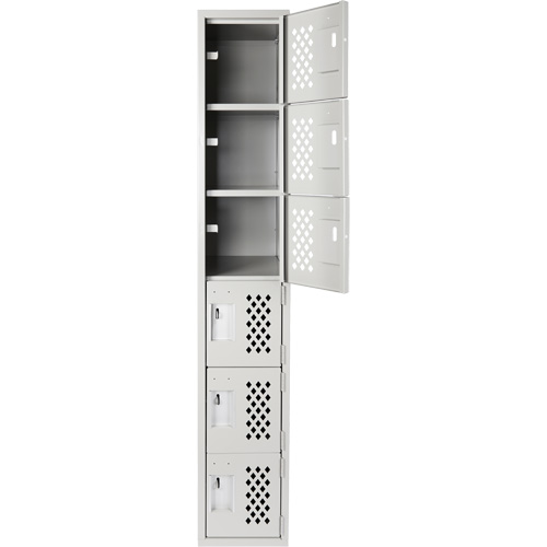 Clean Line Lockerettes, 6 -tier, 18" x 72" x 12", Steel Kelford