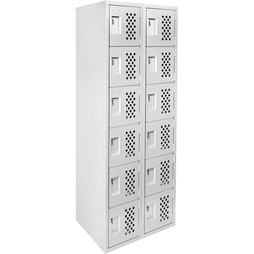 Clean Line Lockerettes, 6 -tier, Bank of 2, 18" x 72" x 12", Steel Kelford