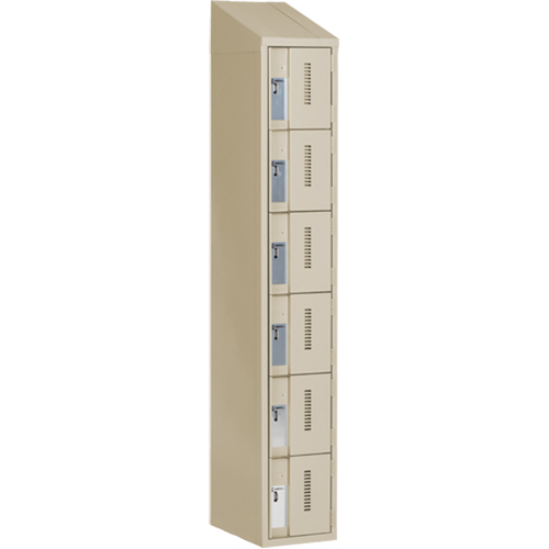 Casiers robustes Concorde, 6 niveaux, 12" x 18" x 78", Acier, Beige, Soud&eacute; (assembl&eacute;) Kelford