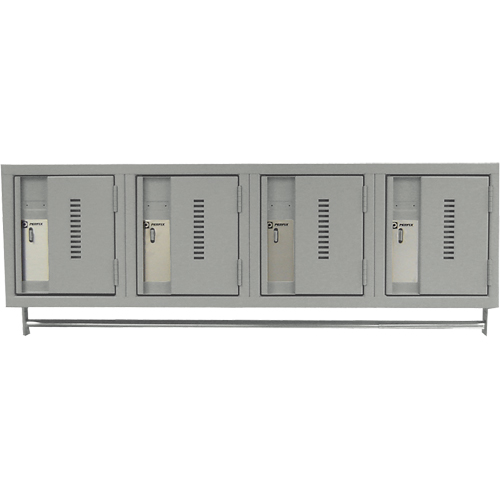 Wall Hung Lockers - Heavy Duty, Bank of 4, 18" x 12" x 12", Steel Kelford
