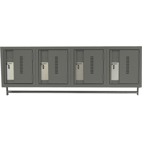 Wall Hung Lockers - Heavy Duty, Bank of 4, 18" x 12" x 12", Steel Kelford