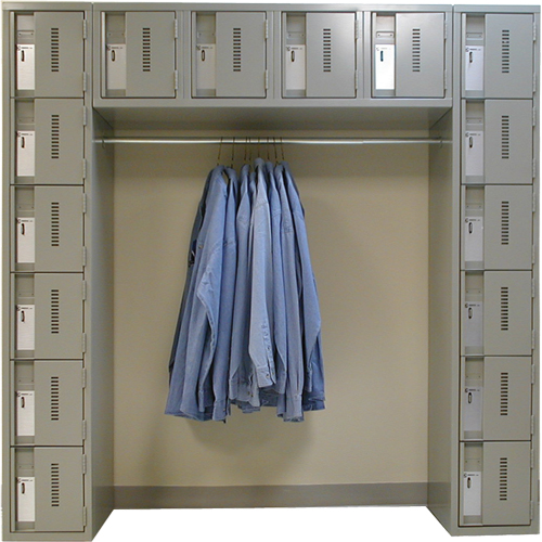 Archettes Concorde Heavy Duty Lockers, 16 -tier, Bank of 3, 18" x 72" x 72", Steel Kelford