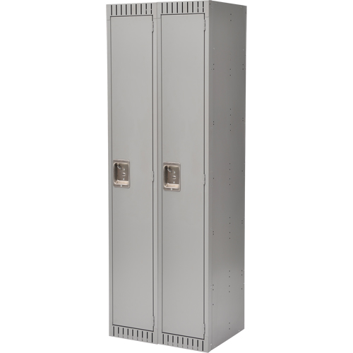 Lockers, Bank of 2, 24" x 18" x 72", Steel, Grey, Rivet (Assembled) Kelford