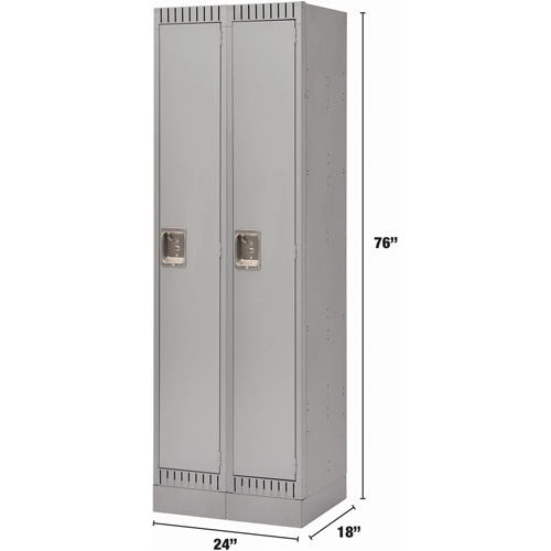 Casiers, Bloc de 2, 24" x 18" x 76", Acier, Gris, D&eacute;mont&eacute; Kelford