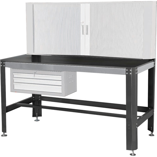 Work Bench, Laminate Surface, 26" W x 30" D x 63" H Kelford