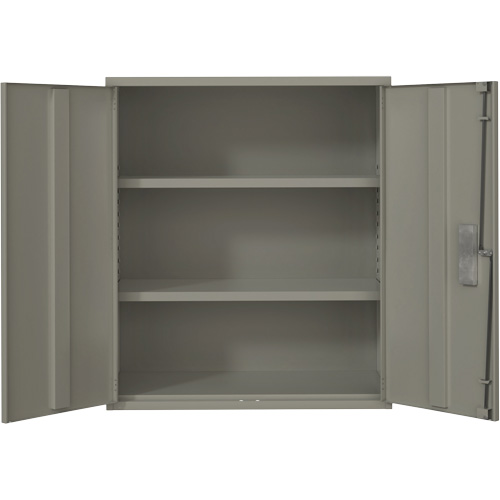 Armoire de rangement Lo-Boy, Acier, 2 Tablettes, 40" h x 36" la x 18" P, Gris Kelford