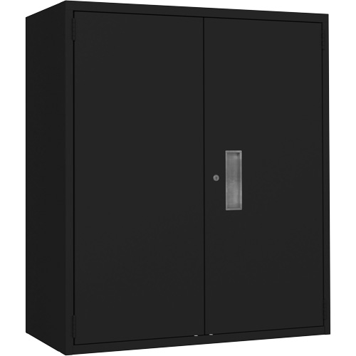 Armoire de rangement Lo-Boy, Acier, 2 Tablettes, 42" h x 36" la x 18" P, Noir Kelford