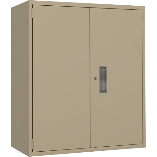 Armoire de rangement Lo-Boy, Acier, 2 Tablettes, 40" h x 36" la x 18" P, Beige Kelford