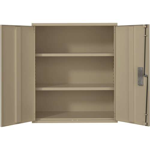 Armoire de rangement Lo-Boy, Acier, 2 Tablettes, 40" h x 36" la x 18" P, Beige Kelford