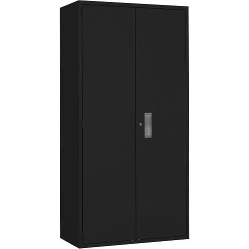 Armoire garde-robe, Acier, 36" la x 18" p x 72" h, Noir Kelford