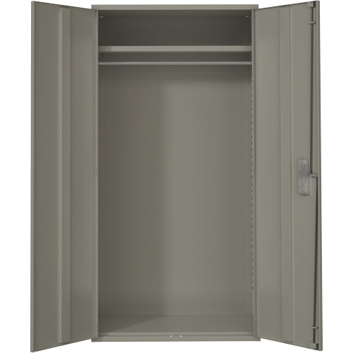 Wardrobe Storage Cabinet, Steel, 36" W x 18" D x 72" H, Grey Kelford